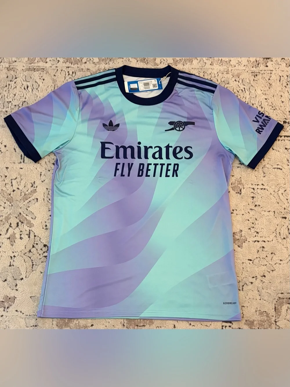 Adidas Authentic Arsenal 2024/25 Saka #7 Third IZ0114 Soccer Jersey Men’s Sz: L